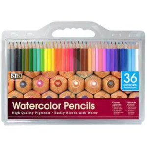 NIB Watercolor Pencil 36pc Color Set Artwork Designer Deco Create ART ADVANTAGE